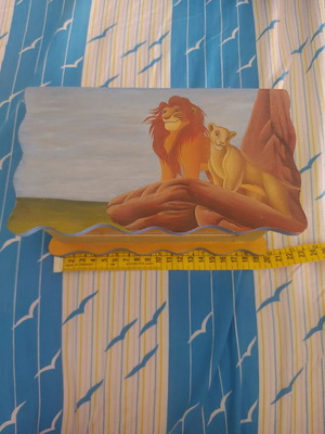 Storage box used hand-painted with The Lion King design