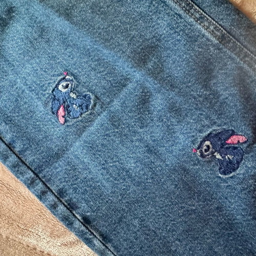 Zara kids' jeans with Stich used, size 11-12 years