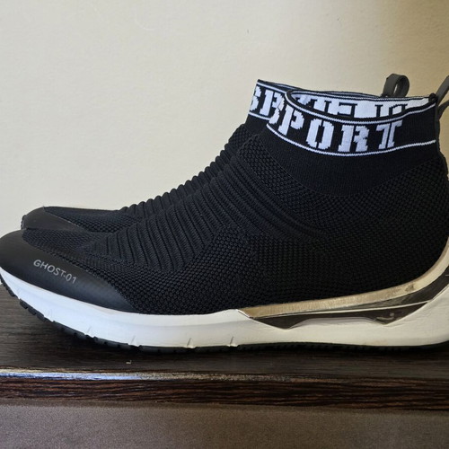 Plein Sport women's sock sneakers used, size 40, black and white