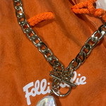 Folli Follie gold-plated necklace with pearl motif, new