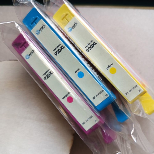 Ink cartridges 920XL set of 3 colors @work new