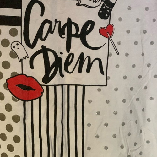 Blouse used, size S, white with print