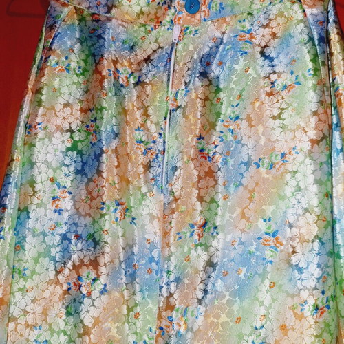 Floral summer skirt like new, multicolor A-Style