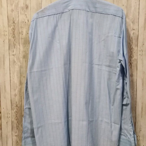 Men's striped shirt like new, blue with yellow stripes