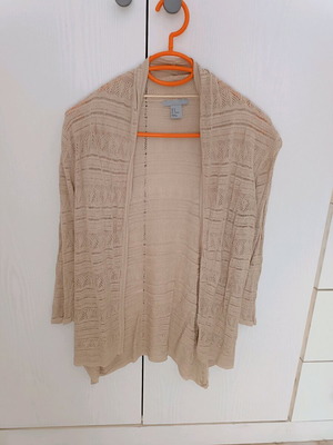 Beige perforated cardigan H&M like new, size M
