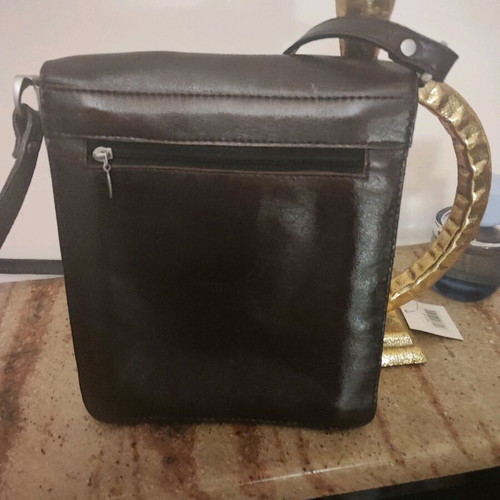 Leather men's bag like new brown