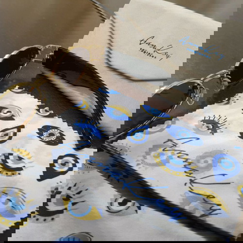 Αυθεντικά γυναικεία γυαλιά ηλίου Annakey σαν καινούργια, μαύρο και χρυσαφί