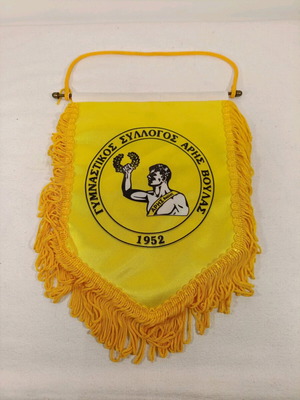 Aris Voulas banner used in good condition