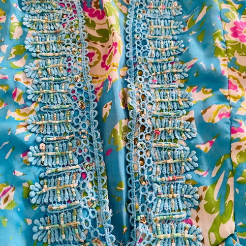 Antica Sartoria Positano style tunic with bead embroidery