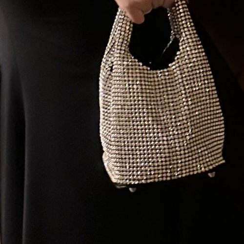 Handbag full of rhinestones used, worn once
