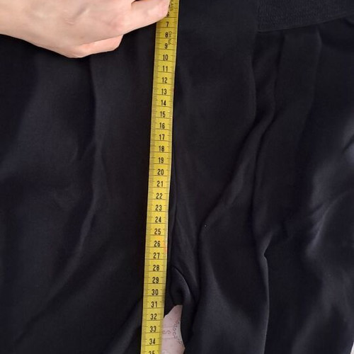 ZARA BASIC Black Pleated Elastic-Waist Tapered Trousers, Size Medium