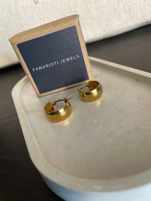 Steel earrings new, gold color