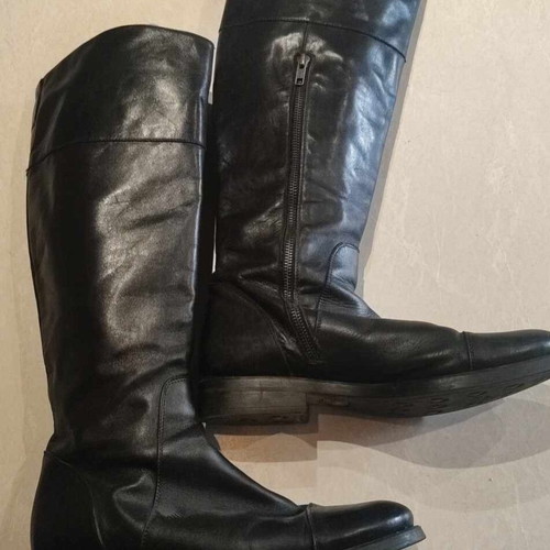 Leather boots like new, size 41, black