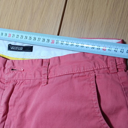 Legend World Wide men's chino shorts, salmon coral, size L