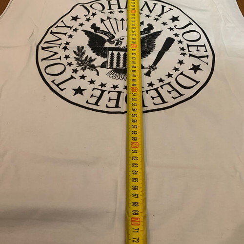 Ramones sleeveless T shirt large, used, cotton, white