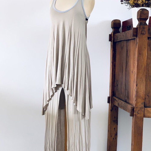 Asymmetric dress Stelios Koudounaris used, black and beige, size S