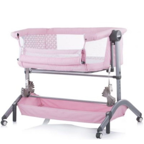 Chipolino Amore Mio Baby Cot pink, like new, with movable side rail