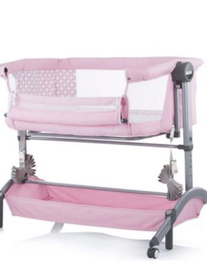Chipolino Amore Mio Baby Cot pink, like new, with movable side rail