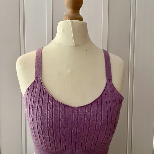 Shein summer top used, purple polyester wool