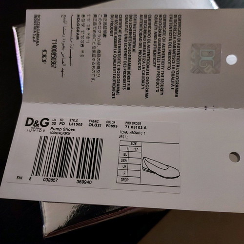 Dolce & Gabbana Junior Shoes like new for newborn girl size 17