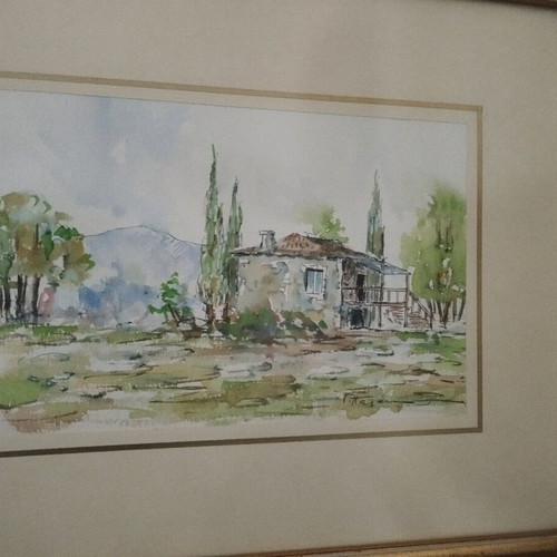 Signed painting like new with frame 43x36