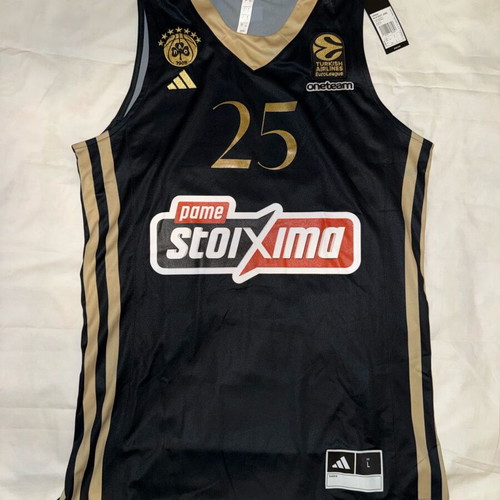 Panathinaikos BC Authentic 7 Stars Jersey Kendrick Nunn #25 Size L New Adidas