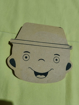 Wooden boy figure new for painting or crafts, set of 2