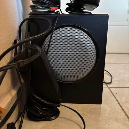 Logitech 5.1 speakers used with powerful bass and clear sound