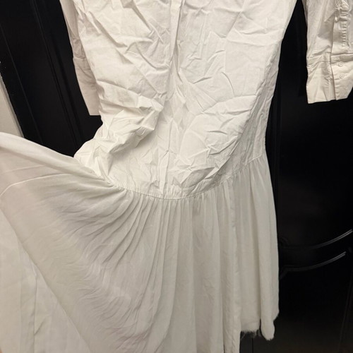 Zara pleated shirt dress like new, white, size M