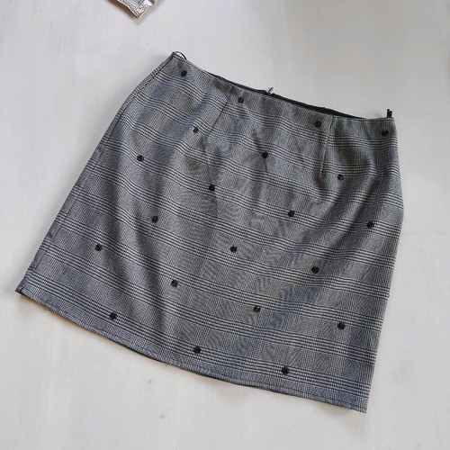 Ckontova skirt size M checked black and grey, like new