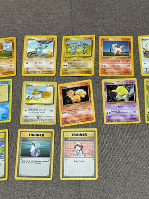 Pokemon TCG Base Set 13 Cards Set Used