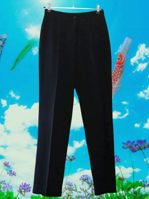 Black classic straight-leg trousers size S/M like new