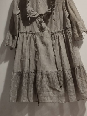 Women's shirt linen with cotton like new, gray, size L