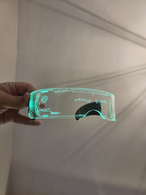 Kimimara LED Full Color Sci-Fi Battery Glasses new