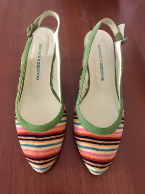 Salvador Sapena low mule shoes like new, size 37, multicolor