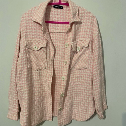 Tweed spring jacket Fullah Sugah like new, one size, pink white