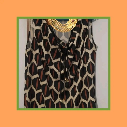 Blouse leopard print brown shades like new, size XL