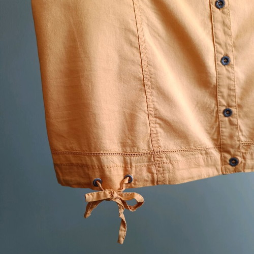 Shirt type blouse used, yellow, size S/M