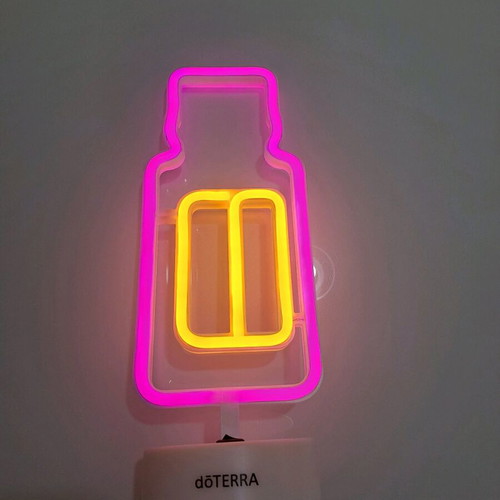 Lamp Doterra glow light in pink and yellow neon, like new