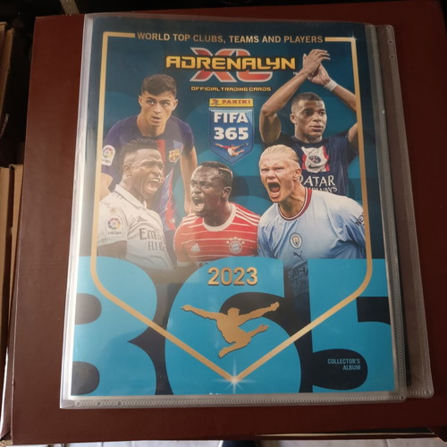 Adrenalyn XL Panini album with about 120 football cards 2023, new