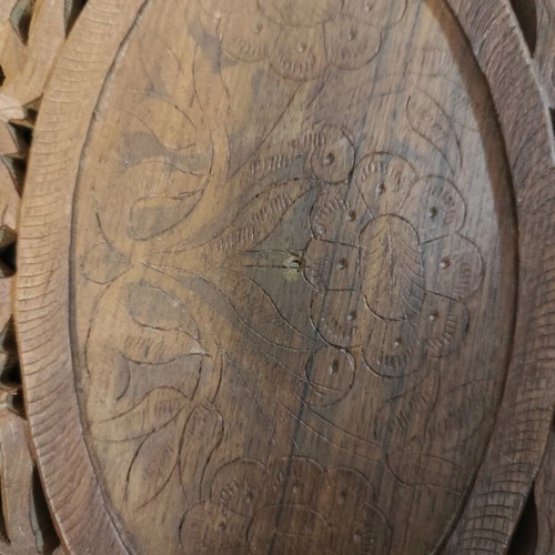 Wood Carved Tray like new 26x18