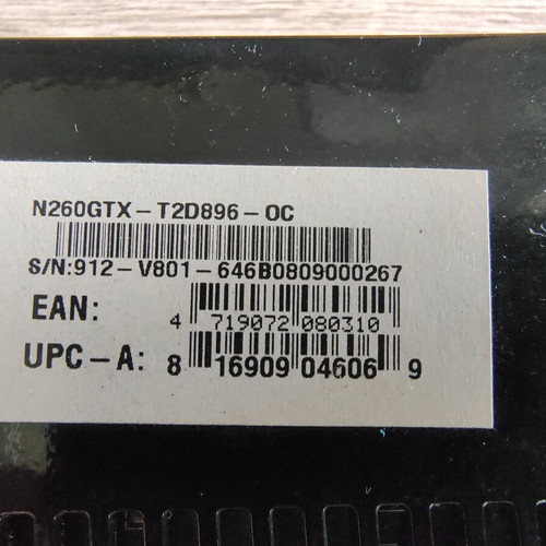 MSI NVIDIA GeForce GTX 260 OC 896MB GDDR3 graphics card like new