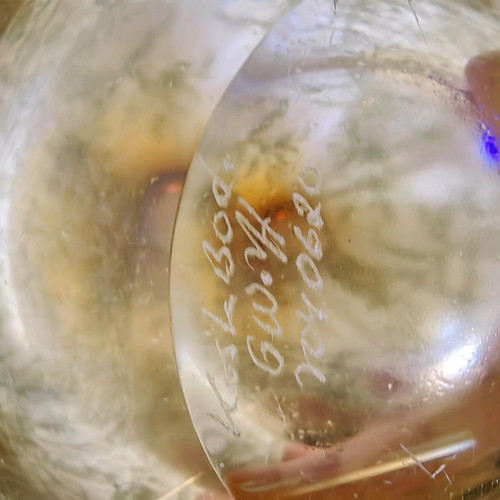 Kosta Boda vase used, crystal, signed by Goran Warff
