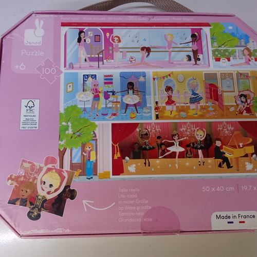 Children's puzzles for girls set of 2, like new, Psychogios & Janod