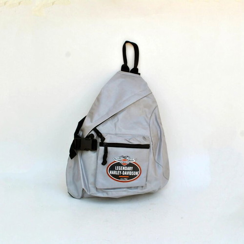 Harley-Davidson Vintage Silver Backpack Y2K Tech New