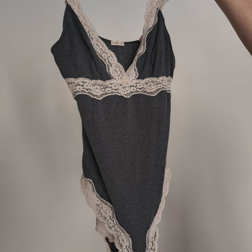 Elegant Oysho cotton bodysuit M used, grey and beige
