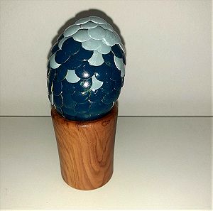 Διακοσμητικό Αυγό Δράκου Μπλε με γαλάζιο