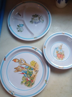 Peter Rabbit melamine children's dinner set, Petit Jour Paris