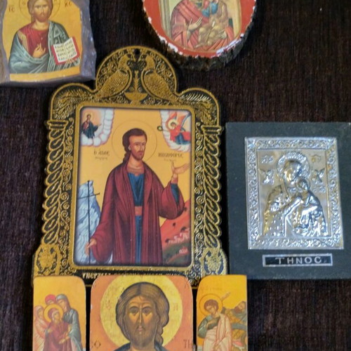 Religious icons used, pack of 5, blessing from monasteries and churches