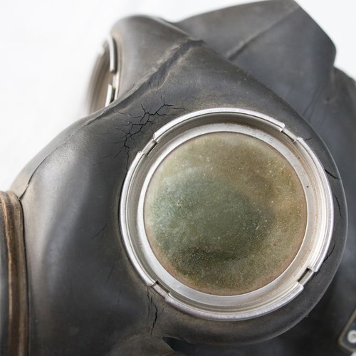 1940 British Army Gas Mask used with soldier's case